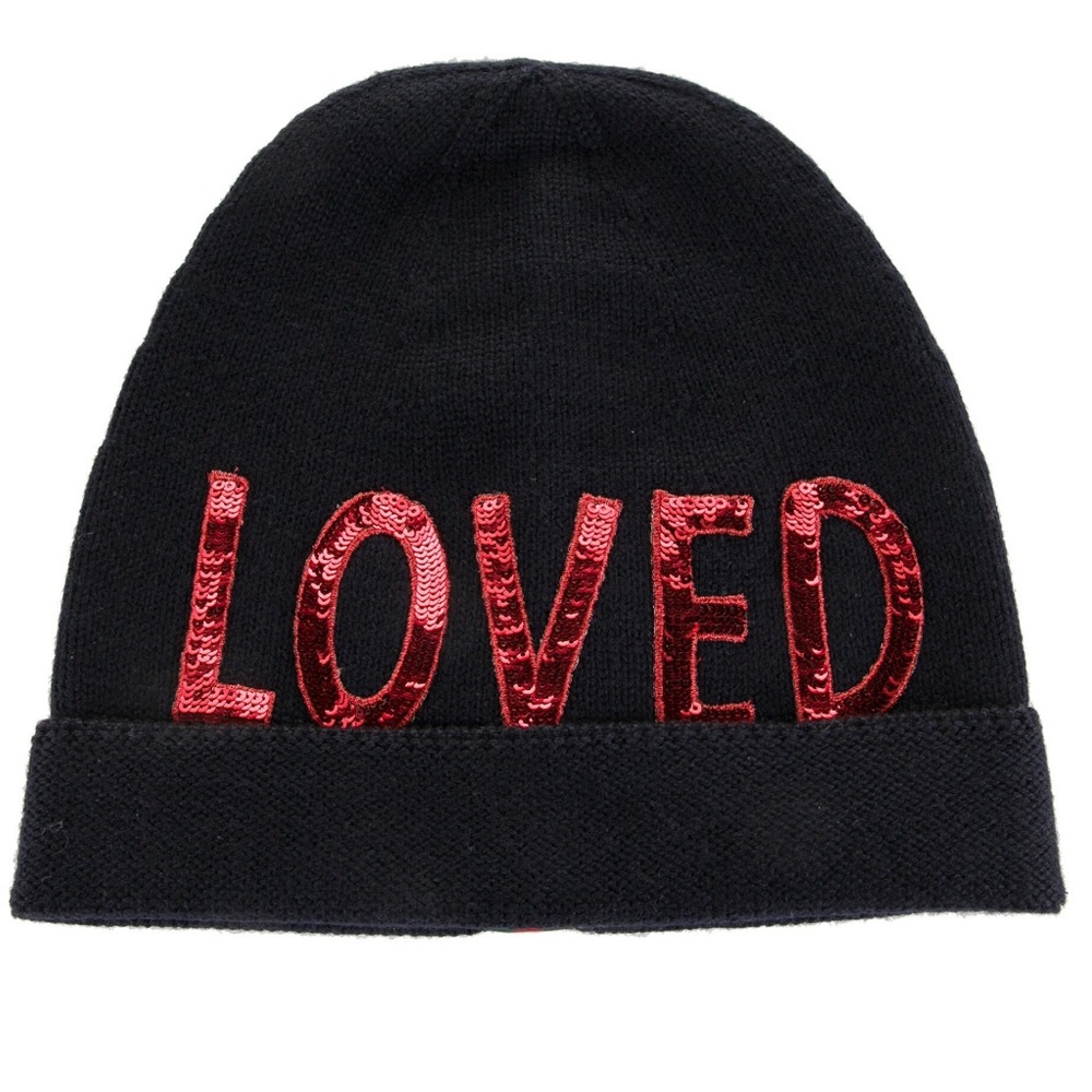GUCCI LOVED Navy Wool Beanie - Picture 2 of 11
